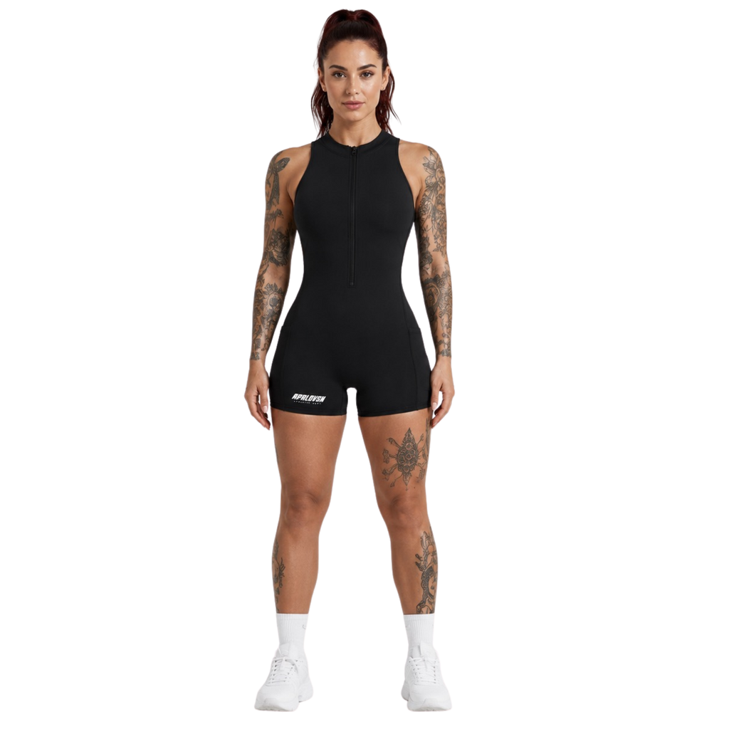 Quarter-Zip Yoga Romper by FSC