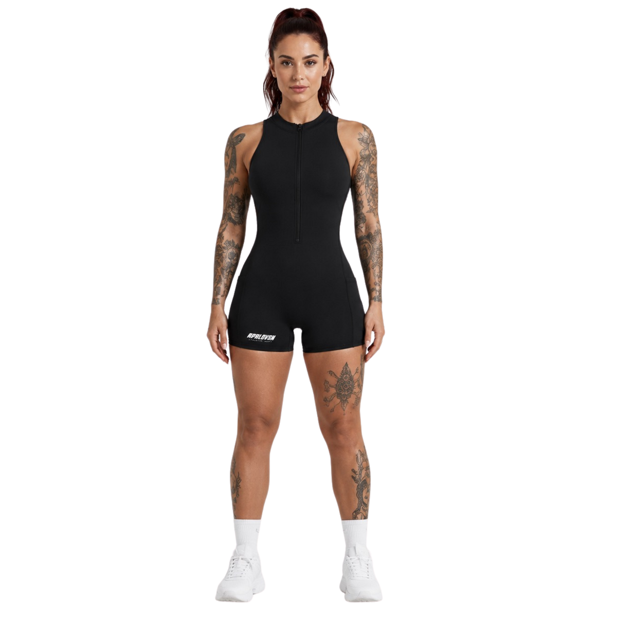 Quarter-Zip Yoga Romper by FSC
