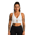 Luxe Twist Front V Neck Sports Bra