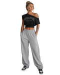 Luxe Raw Edge Crop Tee