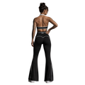 Luxe Duo Tone High Waist Flare Leggings