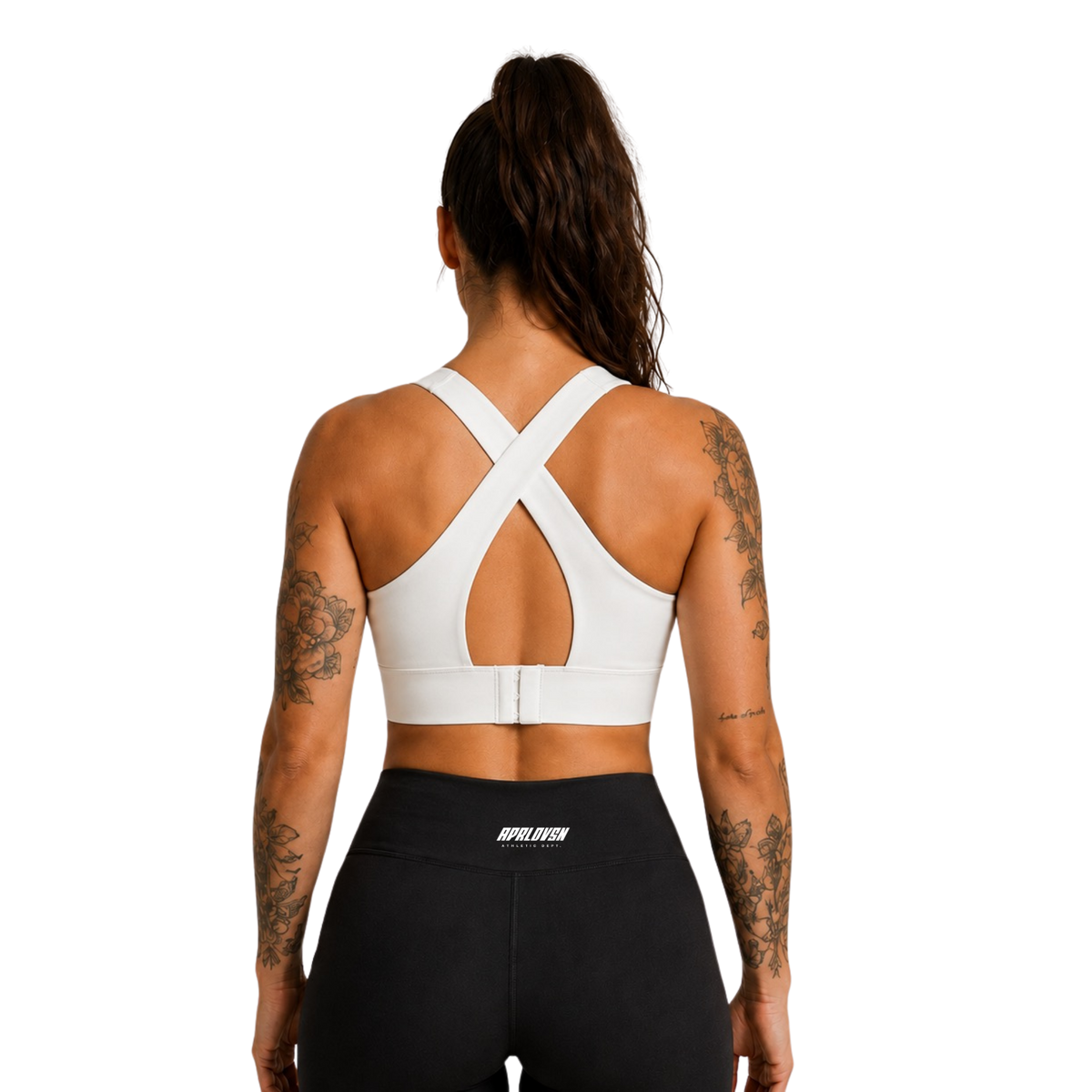 Luxe Twist Front V Neck Sports Bra