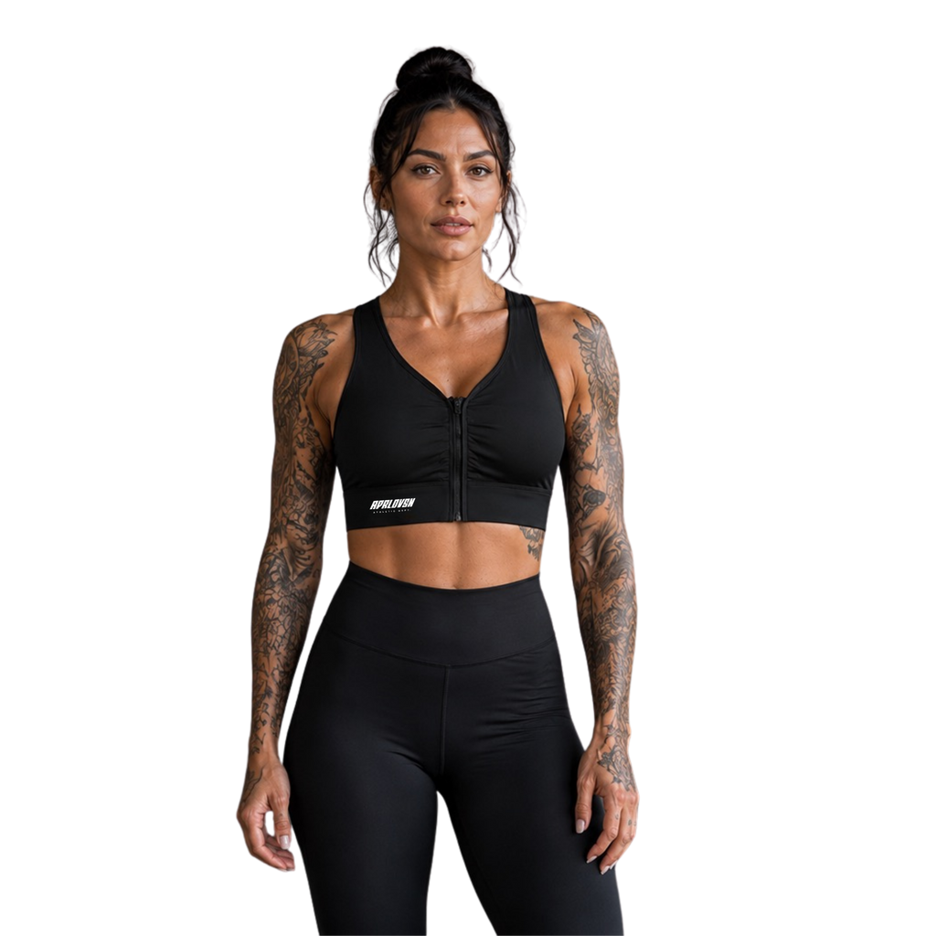 Luxe Zip Sports Bra