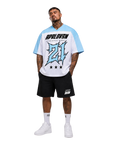 APRLDVSN White x Sky Blue  Mesh Jersey
