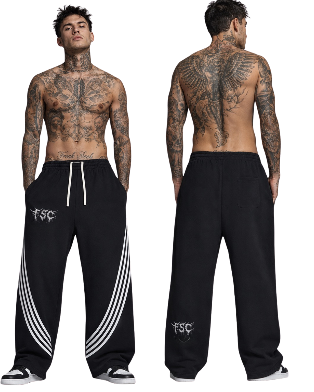 Curved Stripe Sweats by FSC