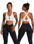 Twist Front V Neck Sports Bra by FSC